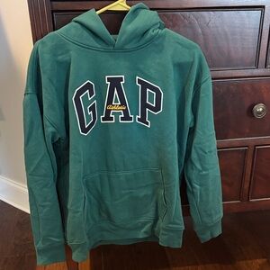 GAP Green Hooded Pullover with Bold Logo